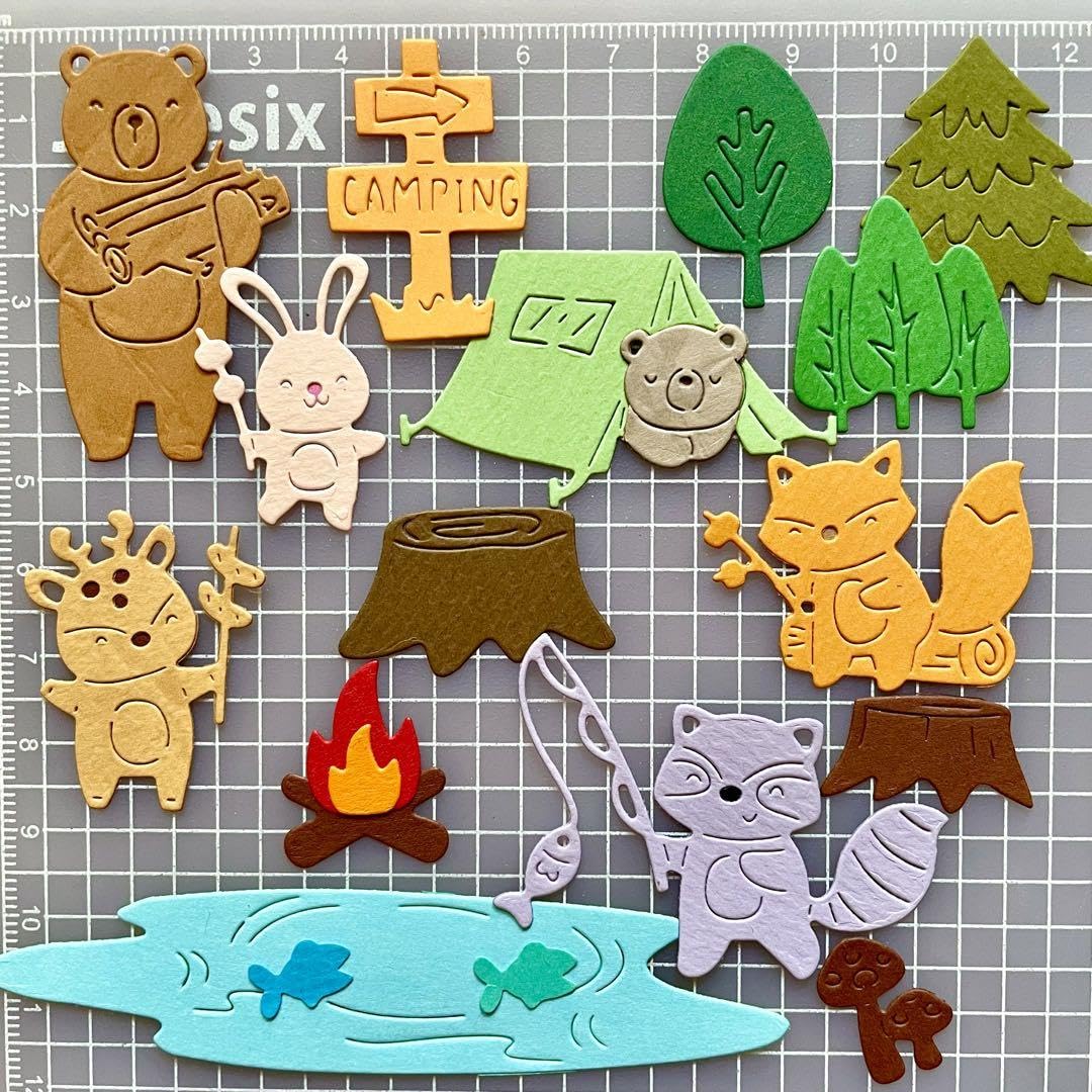 【バーベキュー】サンプルページ（ペーパークラフト クラフトパンチ） Amazon.co.jp: バーベキューキャンプ166（ダイカット クラフト